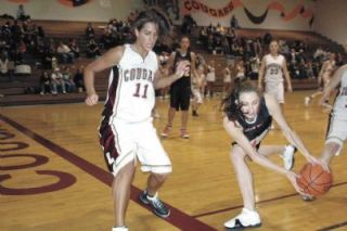 Karli Hesselman flies by a Granite guard in Lakewoods full court trapping defense. The press worked and helped Lakewood to an early lead in their 57-47 win.