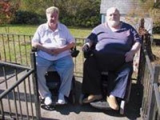 Both of the Sutherlands are retired and confined to power chairs