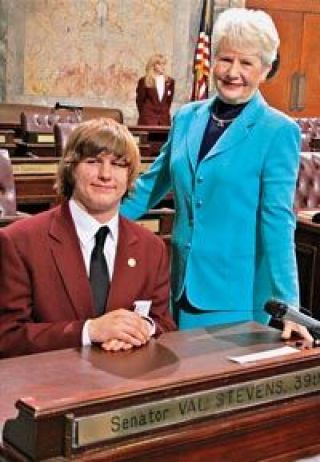 Brody Coleman served as a page for Sen. Val Stevens Feb. 19-23 in Olympia.
