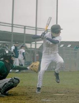 Senior Andrew Disotell hit this single in the seventh inning