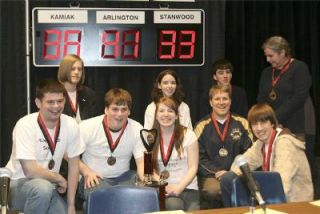 The Arlington High School Hi-Q team wins this years finals.  Back row
