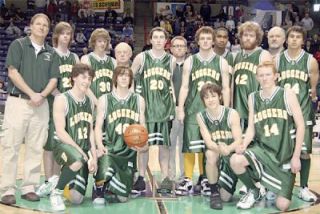 The 2007-08 Darrington basketball team. Front