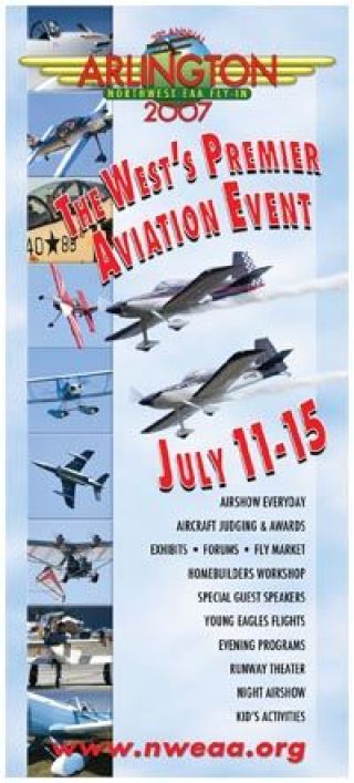 The EAA Fly-In rack card will be paid for in part by the city of Arlingtons Hotel-Motel Tax Grant program. Grants were approved early this year and projects inviting visitors into Arlington such as this will be reimbursed after they are completed.