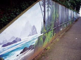 The city of Arlington commissioned Harry Engstrom to paint this mural in honor of the citys 100th birthday