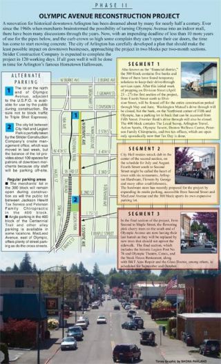 Construction Zone - Work begins on Phase II of Olympic Ave. project