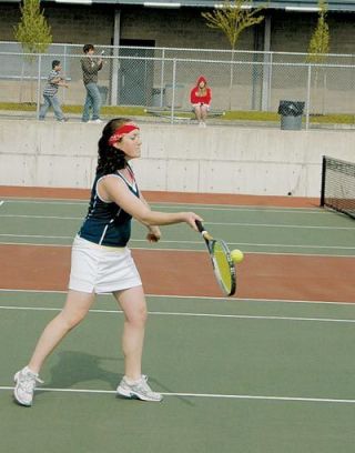 Bridgette Burkholder hit her stride again and along with doubles partner Morgan Galusha