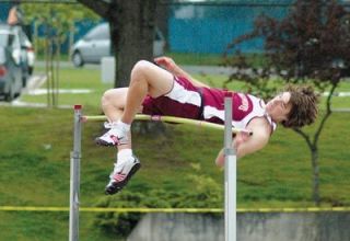 Freshman high jumper Nathan Hesselman cleared 5-10