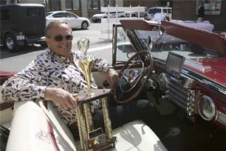 Arlingtons Grant Jensen gets ready to drive away with the Best in Show trophy
