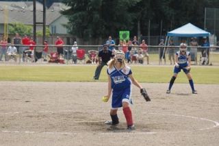 Lynsey Amundson gave up only one run during her complete game in the district championships.  Amundson helped her own cause with a couple of RBI in the game