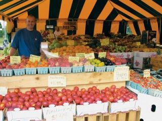 Joe Freed enjoys showing off his produce.