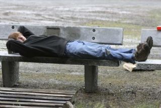 Matthew Parker takes a break from his work