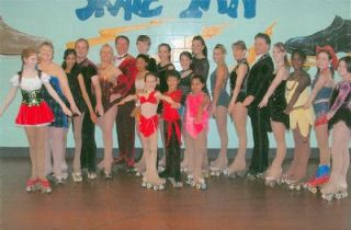 The members of the Marysville Skating Club pose for a photo. The team won big at the regional meet in Portland and leaves shortly for nationals in Lincoln