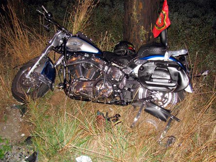 This motorcycle was involved in an accident with a car at the intersection of 172nd Street NE and 43rd Avenue NE Sept. 11.