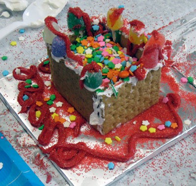 Last year’s gingerbread house-making at the Arlington Library drew 60 participants.