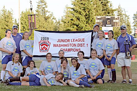 The Stilly Valley juniors softball team defeated the Marysville all-stars 12-2 on June 30 at Quake Field to represent the first district in the juniors state softball tournament at Kirkland’s Everest Park. That tournament begins July 18