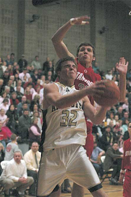 Sophomore Bo Brummel puts up a shot against Stanwood.