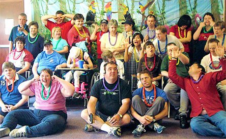 The 24-member 'Friday group' at the Marysville ElderHealth Northwest adult day health center presented the YouTube video of their 'Tropical Animals' play June 12.