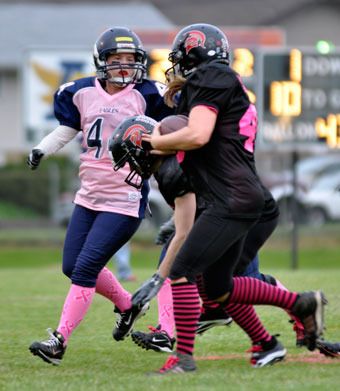 Arlington Eagle Moms football player Melissa Adams