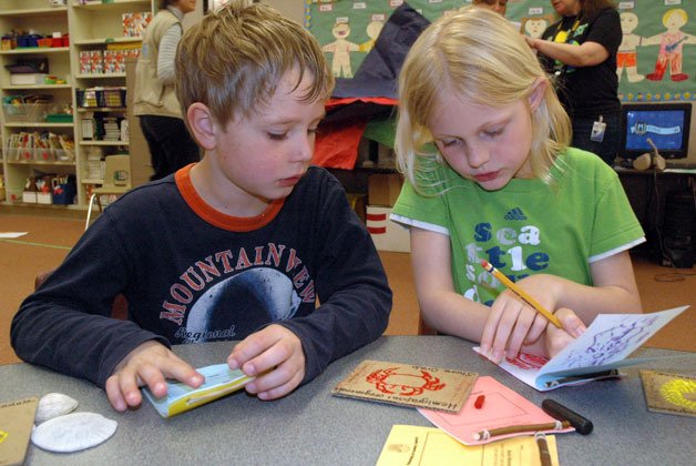 Eagle Creek Elementary first-graders Tanner Wiersma
