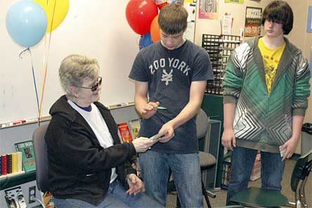 Haller Middle School custodian Donna Lewis