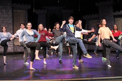 Arlington High School Drama Department students rehearse for their Saturday