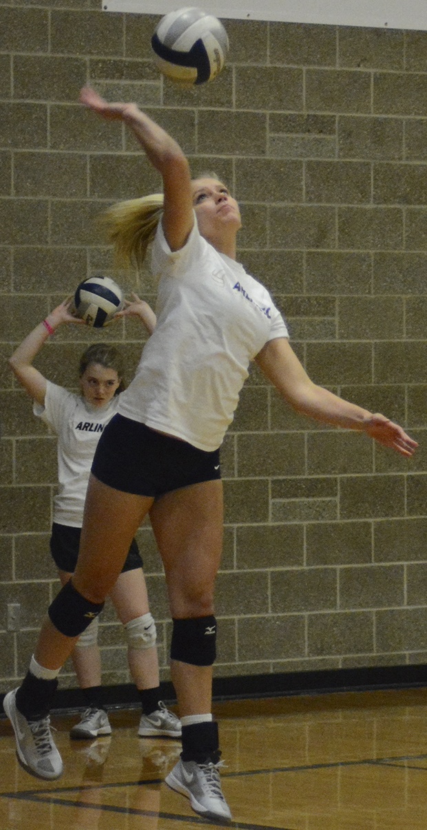 Brandon Adam/Staff PhotoArlington’s Morgan Van Laar has been a consistent showcase for her volleyball team.