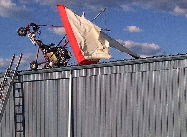 An ultralight reportedly took off without its pilot and crashed at the Arlington Airport Monday.