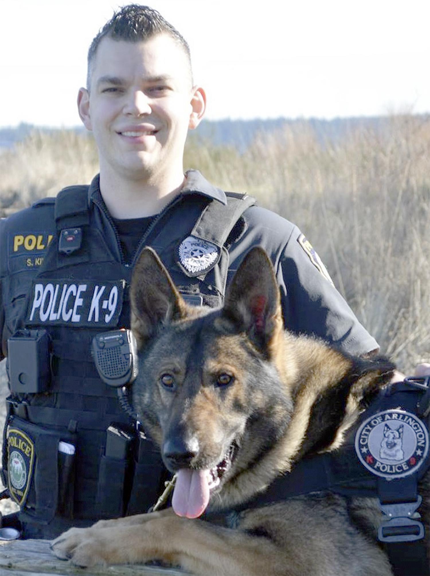 Officer Seth Kinney and K9 officer Oso. (Courtesy Photo)