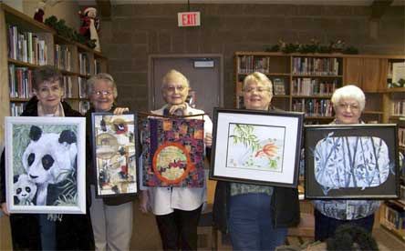 A collection of Asian art will be on display at the Arlington Public Library until February. The art was created by Arlington Arts Council members.