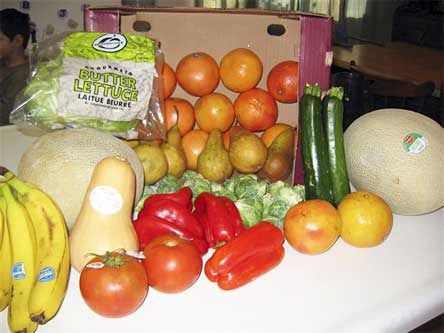 Fruits and vegetables are available every other week through a co-op offered in Arlington.