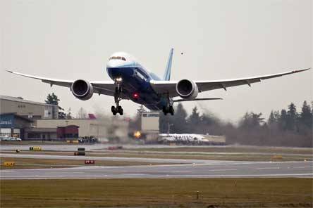 The Boeing 787 Dreamliner takes off from Paine Field in Everett Dec. 15.