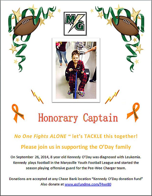 This flier will be passed out at the Arlington High School Homecoming Game Friday