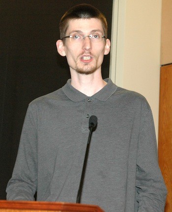 Jacob Kukuk speaks to the Arlington City Council April 6.