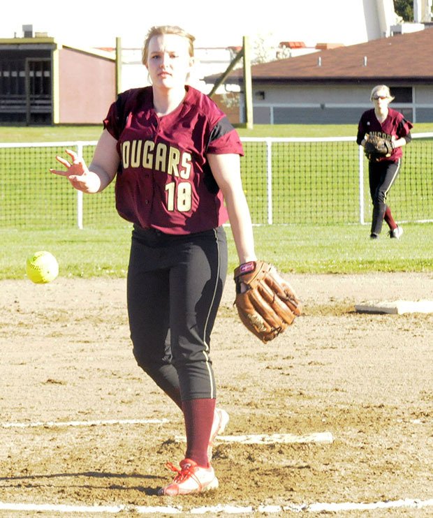 Lakewood's Hailey Malakowski delivers a pitch to Shorecrest.