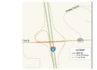 Phase two of the 172nd Street interchange will be completed with a right turn on ramp from westbound traffic from Smokey Point along with other improvements. The project should be complete by the end of 2010.