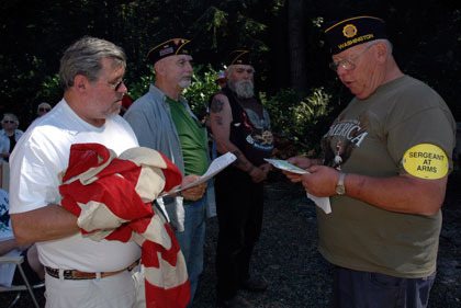 Marysville American Legion Post 178 Second Vice Commander Tony Campbell