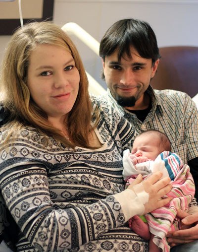 Victoria Trailor and Thomas Bleily of Darrington with Kiah Mae Bleily