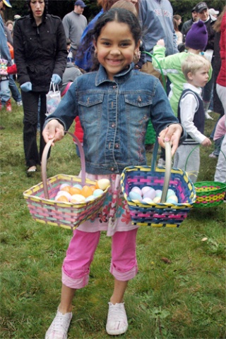 A student at Presidents Elementary School