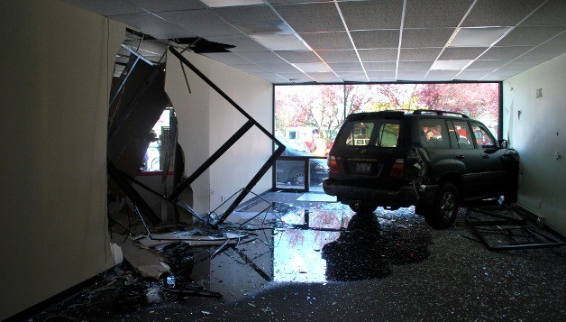 A 1999 Toyota SUV driven by an 82-year-old woman from Florida crashed into a vacant store front in the 100 block of W. 5th St in downtown Arlington at approximately 12:30 p.m.