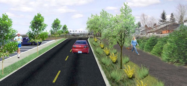 An artist's conceptual image of what the completed Arlington Valley Road will look like.