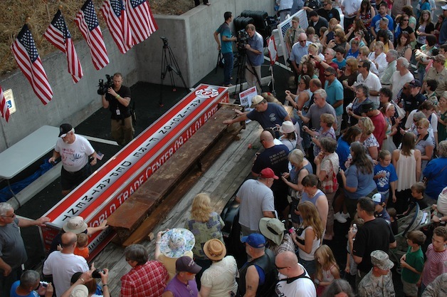 Hundreds of onlookers on Sept. 11