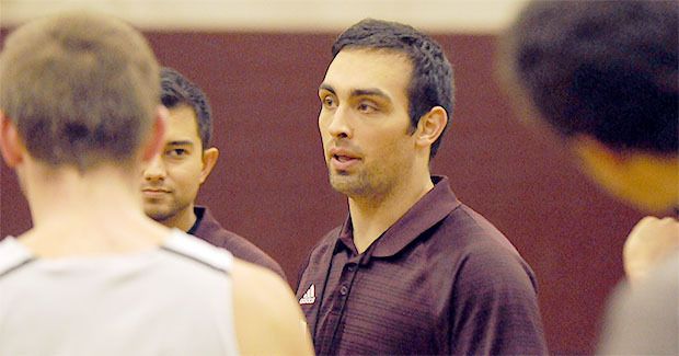 Lakewood's head coach Anthony Wiederkehr instructs his team during a practice.