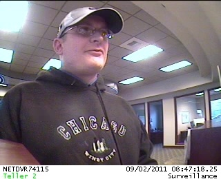 Surveillance footage from the Whidbey Island Bank branch in Smokey Point shows the suspect in its Sept. 2 robbery.