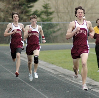 Senior James Mattson leads teammates Nic Howe