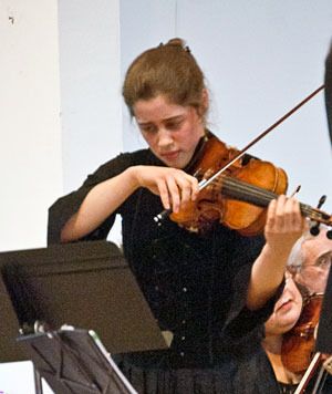 Arlington violinist Sarah Hall has performed live twice on KING FM 98.1.