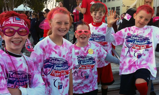 Members of the Making Strides Against Breast Cancer team “Helen’s Relay Heroes