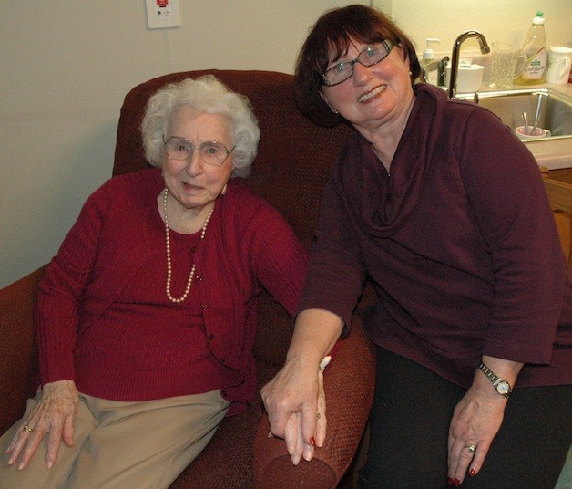 Alice Spane and her daughter