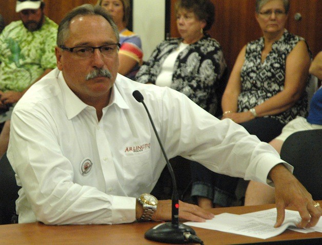 Arlington Public Safety Director Bruce Stedman addresses the City Council Aug. 25 to report the police department's progress since June 3.