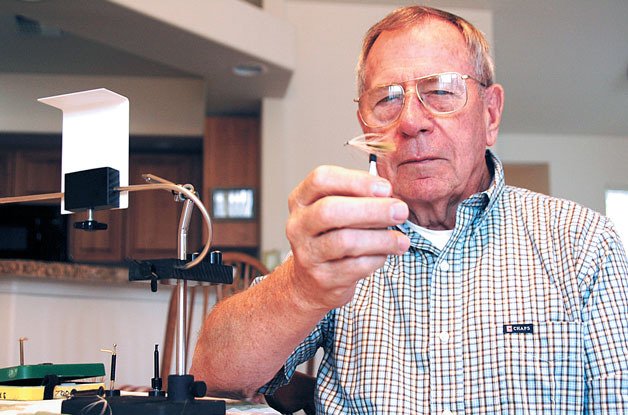 Jesse Scott examines the results of his handiwork on the ‘Evergreen Hand