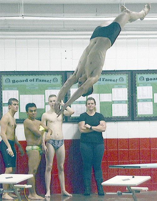 Marysville divers compete at a recent swim meet.